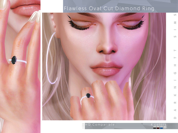 Sims 4 — Flawless Oval Cut Diamond Ring [L-R] by DarkNighTt — Flawless Oval Cut Diamond Ring Have 4 colors. New Mesh. HQ