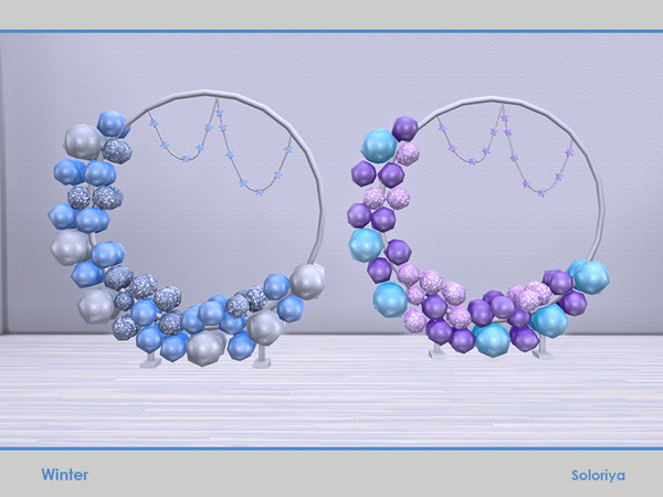 Sims 4 — Winter. Balloon Hoop by soloriya — Balloon hoop. Part of Winter set. 2 color variatons. Category: Decorative -