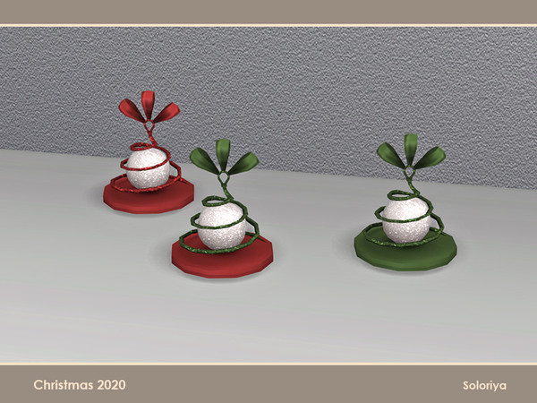 Sims 4 — Christmas 2020. Candy by soloriya — Decorative candy. Part of Christmas 2020 set. 3 color variations. Category: