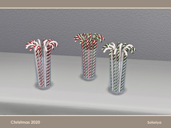 Sims 4 — Christmas 2020. Candies, v2 by soloriya — Decorative candies. Part of Christmas 2020 set. 3 color variations.