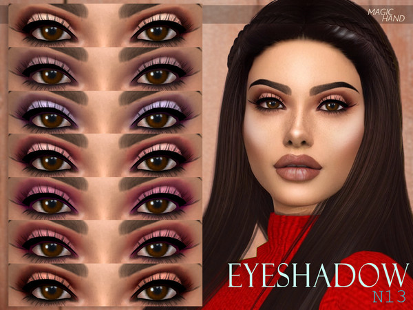 Sims 4 — [MH] Eyeshadow N13 by MagicHand — --16 available colors-- --Compatible with HQ settings-- --CAS thumbnail--