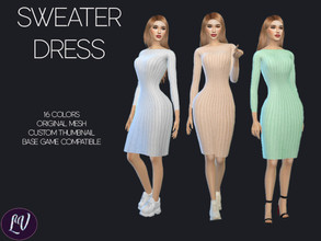 Sims 4 — Dress Vol.5 by linavees — Original Mesh 16 colors Custom thumbnail Base game compatible Happy simming!