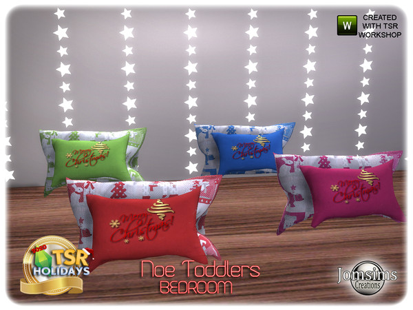 Sims 4 — Holiday Wonderland  noe toddlers bedroom cushions bed by jomsims — Holiday Wonderland 2020 noe toddlers bedroom
