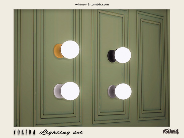 Sims 4 — Yokeda Wall lamp single by Winner9 — Wall lamp single from my Yokeda lighting set, you can find it easy in your
