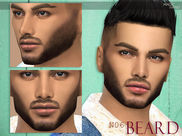 Sims 4 — [MH] Beard N06 by MagicHand — --12 available colors-- --Compatible with HQ settings-- --CAS thumbnail-- Enjoy!