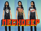 Sims 4 — Neck Deep Shirts by Lord_Vortranox — This is a collection of 10 Neck Deep shirts for males.