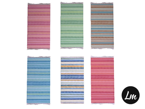 Sims 4 — Cozy Days rug by Lucy_Muni — Rug in 6 swatches Sims 4 base game retexture