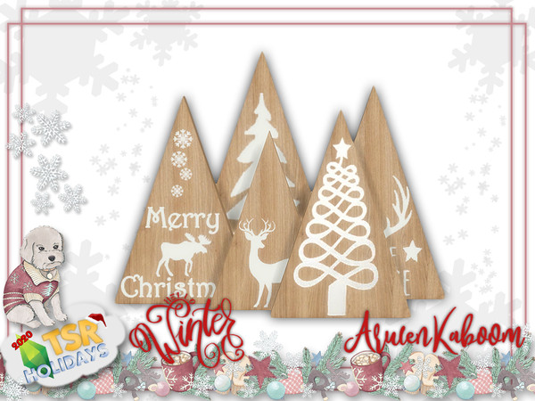 Sims 4 — Holiday Wonderland  - Wood Signs by ArwenKaboom — Base game item. Found in Decoration - Clutter Hope you enjoy!