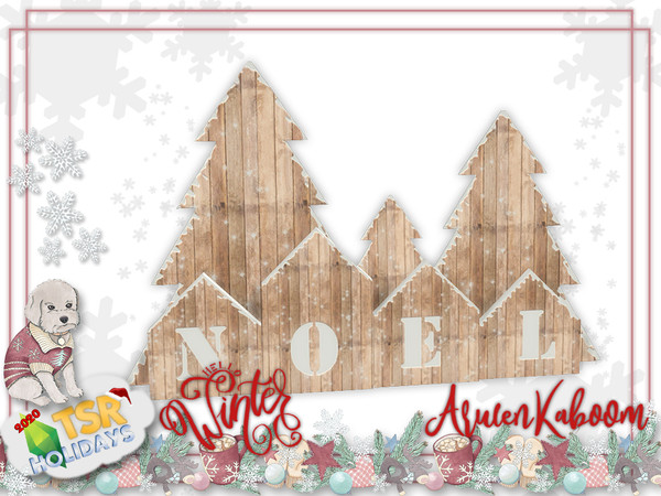 Sims 4 — Holiday Wonderland  - Trees And Houses by ArwenKaboom — Base game item. Found in Decoration - Clutter Hope you
