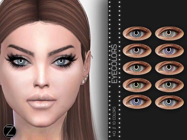 Sims 4 — EYECOLORS Z02 by ZENX — -Base Game -All Age -For Female -10 colors -Works with all of skins -Compatible with HQ