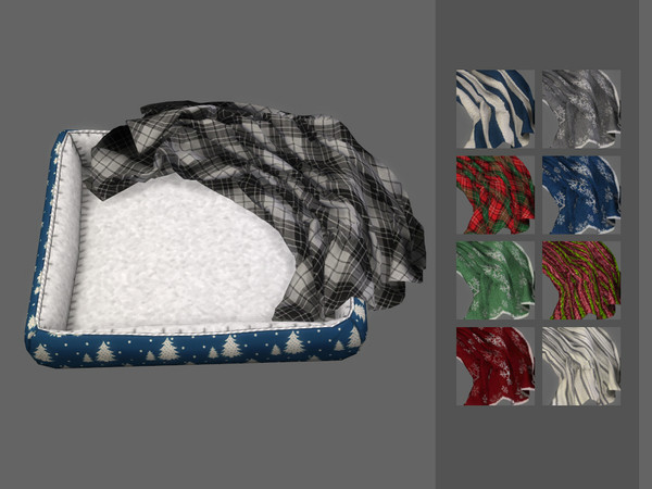 Sims 4 — 2020 Holiday Wonderland - Large Crumpled Blanket by sim_man123 — An oversized plush throw blanket to keep your
