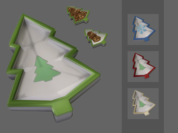Sims 4 — 2020 Holiday Wonderland - Tree-Shaped Food Dish by sim_man123 — Animals can have a Holiday dinner, too! A fun