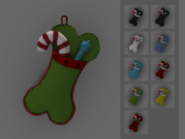 Sims 4 — 2020 Holiday Wonderland - Dog Bone Stocking by sim_man123 — A fun little bone-shaped stocking for your furry