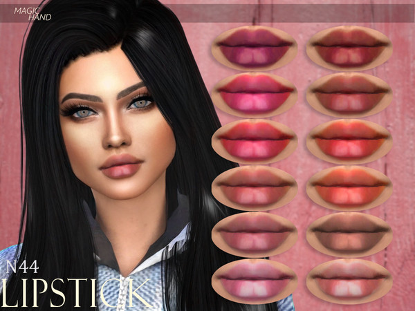 Sims 4 — [MH] Lipstick N44 by MagicHand — --16 available colors-- --Compatible with HQ settings-- --CAS thumbnail--