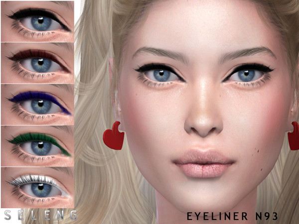 Sims 4 — Eyeliner N93 by Seleng — Female Teen to Elder 6 swatches Custom Thumbnail HQ compatible The picture was taken