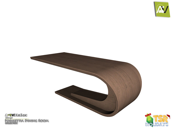 Sims 4 — Holiday Wonderland - Poinsettia Dining Table by ArtVitalex — - Poinsettia Dining Table - ArtVitalex@TSR, Dec