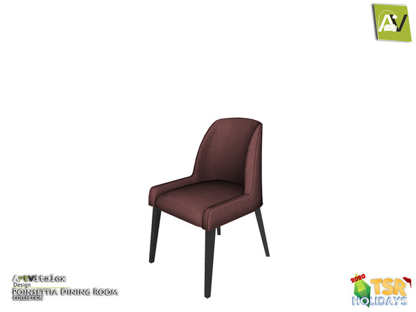 Sims 4 — Holiday Wonderland - Poinsettia Dining Chair by ArtVitalex — - Poinsettia Dining Chair - ArtVitalex@TSR, Dec
