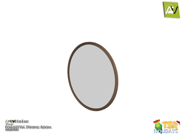 Sims 4 — Holiday Wonderland - Poinsettia Mirror by ArtVitalex — - Poinsettia Mirror - ArtVitalex@TSR, Dec 2020 Happy