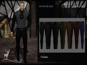Sims 4 — DSF PANT NOX CAELO by DanSimsFantasy — Tight-fitting pants with belt (without relief). It corresponds to the DSF