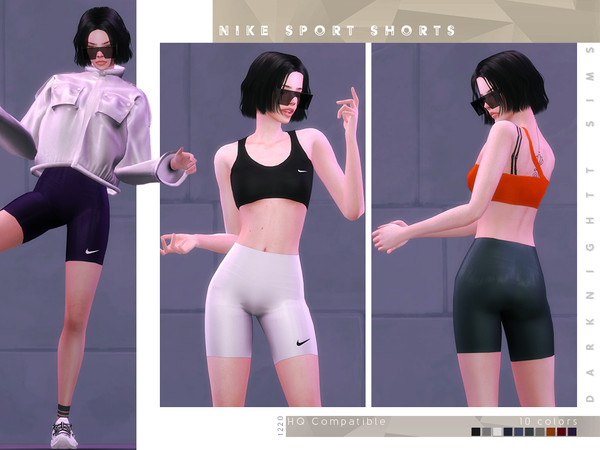 Sims 4 — Nike Sport Shorts by DarkNighTt — Nike Sport Shorts Have 10 colors. New Mesh. HQ mod compatible. Hope you enjoy!