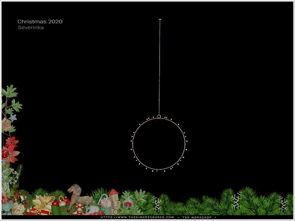 Sims 4 — [Christmas2020] - garland ceiling lamp MW by Severinka_ — Garland ceiling lamp (MIDDLE WALLS) From the set