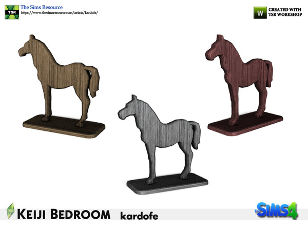 Sims 4 — kardofe_Keiji Bedroom_Decorative figure by kardofe — Small decorative wooden figure, in three colour options 