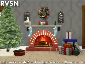 Sims 4 — Feel The Burn Fireplace Inserts by RAVASHEEN — The Feel The Burn set comes with 7 different fireplace inserts!