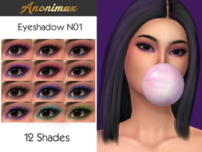 Sims 4 — Eyeshadow N01 by Anonimux_Simmer — **I recommend you play with opacity** - 12 Shades - Base Game Compatible -