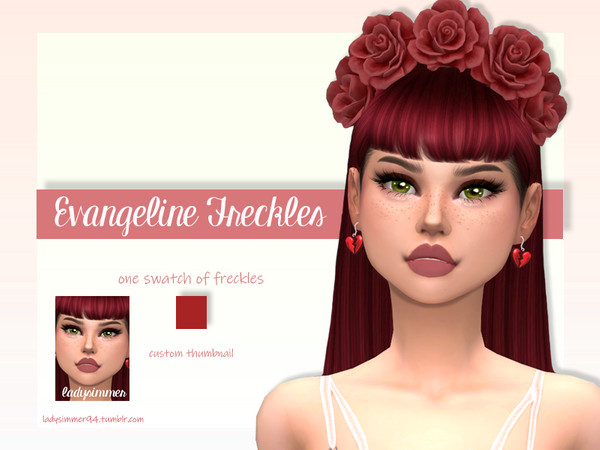 Sims 4 — Evangeline Freckles by LadySimmer94 — BGC 1 swatch Found in Skin Details Custom Thumbnail (as seen on the ad)