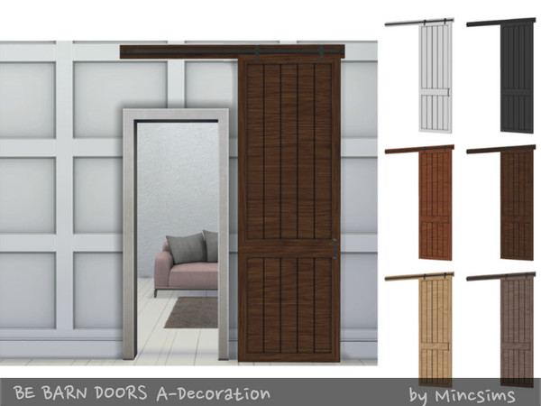 Sims 4 — Be Barn Door A Deco by Mincsims — a part of Be Sliding Barn Doors for decoration only
