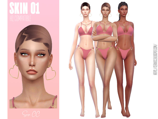 Sims 4 — SERACC - SKIN 01 AF FOR TS4 by SeraCC — - 24 Colors - HQ Compatible - Custom thumbnail