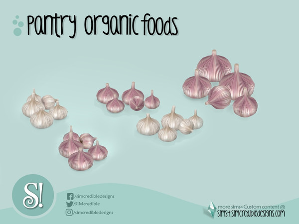 Sims 4 — Naturalis Pantry Garlic by SIMcredible! — by SIMcredibledesigns.com available at TSR 2 colors variations