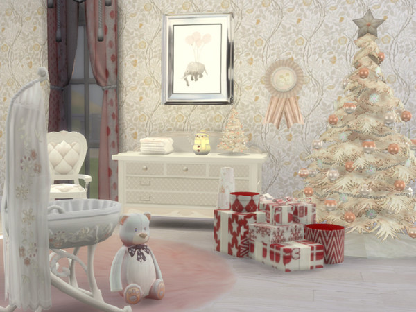 Sims 4 — Baby's First Christmas  by seimar8 — A set with 15 items to mix and match - in a soft blush with light neutral