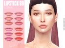Sims 4 — SERACC - LIPSTICK 09 AF FOR TS4 by SeraCC — - HQ compatible - 12 colors - Custom thumbnail