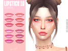 Sims 4 — SERACC - LIPSTICK 10 AF FOR TS4 by SeraCC — - HQ compatible - 12 colors - Custom thumbnail