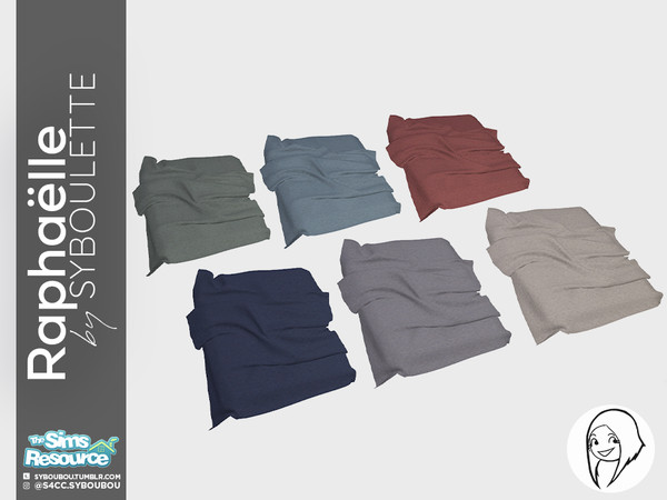 Sims 4 — Raphaelle - Blanket by Syboubou — This is a warm blanket with stars embroidery.