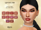 Sims 4 — - RION - Lipstick 10 by Rion_ — - Standalone - Custom Thumbnail - 10 Color Options - HQ Compatible Enjoy:-)