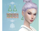 Sims 4 — syyf414_christmas tree Earrings by syyf414 — New mesh, all LODs Base game compatible 4 Swatches Custom thumbnail