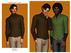 Sims 4 — Robert Top by -Merci- — New clothing for Sims4! -For male, teen-elder. -All LODs. -No allow for random. Have