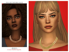 Sims 4 — Ellie Necklace by -Merci- — New accessories for Sims4! -For female, teen-elder. -All LODs. -No allow for random.