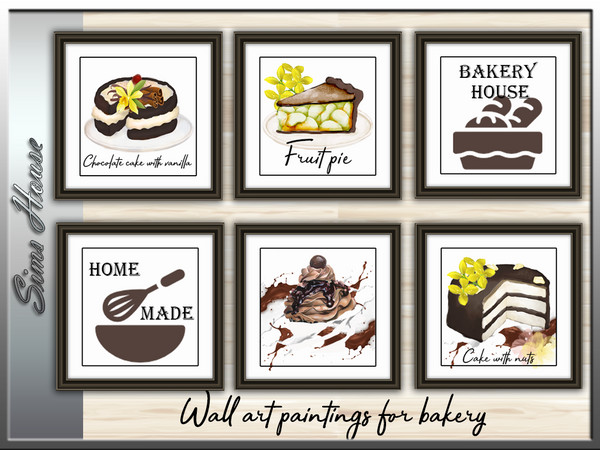 Sims 4 — Wall Art Picture For Bakery by Sims_House — Wall Art Picture For Bakery 6 options.