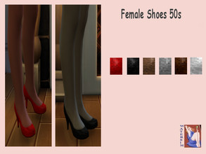 Sims 4 — ws Female Heels Vintage by watersim44 — Creation for your Sims. Comes in classic colors. Female Shoes for