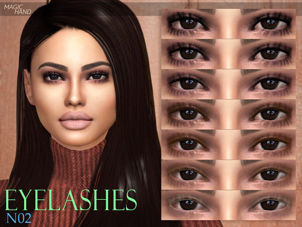 Sims 4 — [MH] Eyelashes N02 by MagicHand — --8 available swatches-- --Compatible with HQ settings-- --CAS thumbnail--