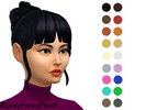 Sims 4 — Bangs and Buns 3 by ladyfancyfeast — Simple up-do, great for a night at the club or a formal party!