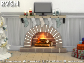 Sims 4 — Feel The Burn Mantles by RAVASHEEN — These fireplace mantles can be used over any fireplace or as a shelf on its