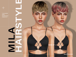 Sims 3 — LeahLillith Mila Hair by Leah_Lillith — All LODs Smooth bones Custom CAS thumbnail 