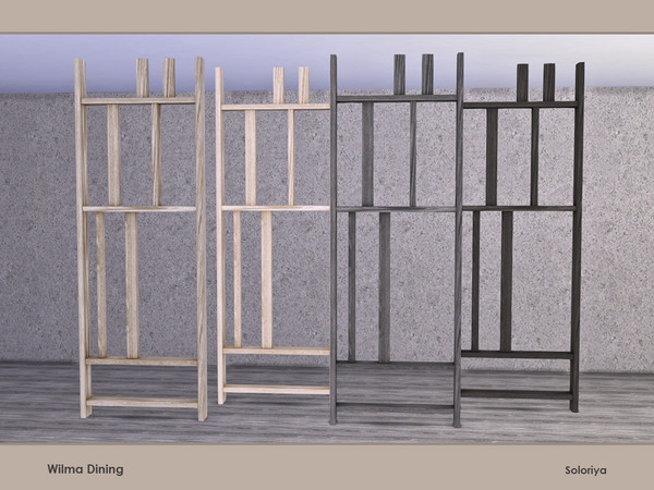 Sims 4 — Wilma Dining. Divider, v1 by soloriya — Wooden divider, version one. Part of Wilma Dining set. 4 color