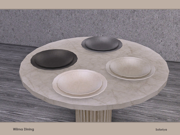 Sims 4 — Wilma Dining. Wilma Dining. Plates by soloriya — Two decorative plates in one mesh. Part of Wilma Dining set. 4
