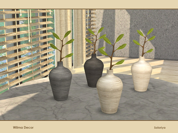 Sims 4 — Wilma Decor. Plant, v1 by soloriya — Plant, version one. Part of Wilma Decor set. 4 color variations. Category: