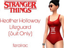 Sims 4 — Heather Holloway Lifeguard Swimsuit by feralrac — A swimsuit based on that of Heather Holloway's from season 3.